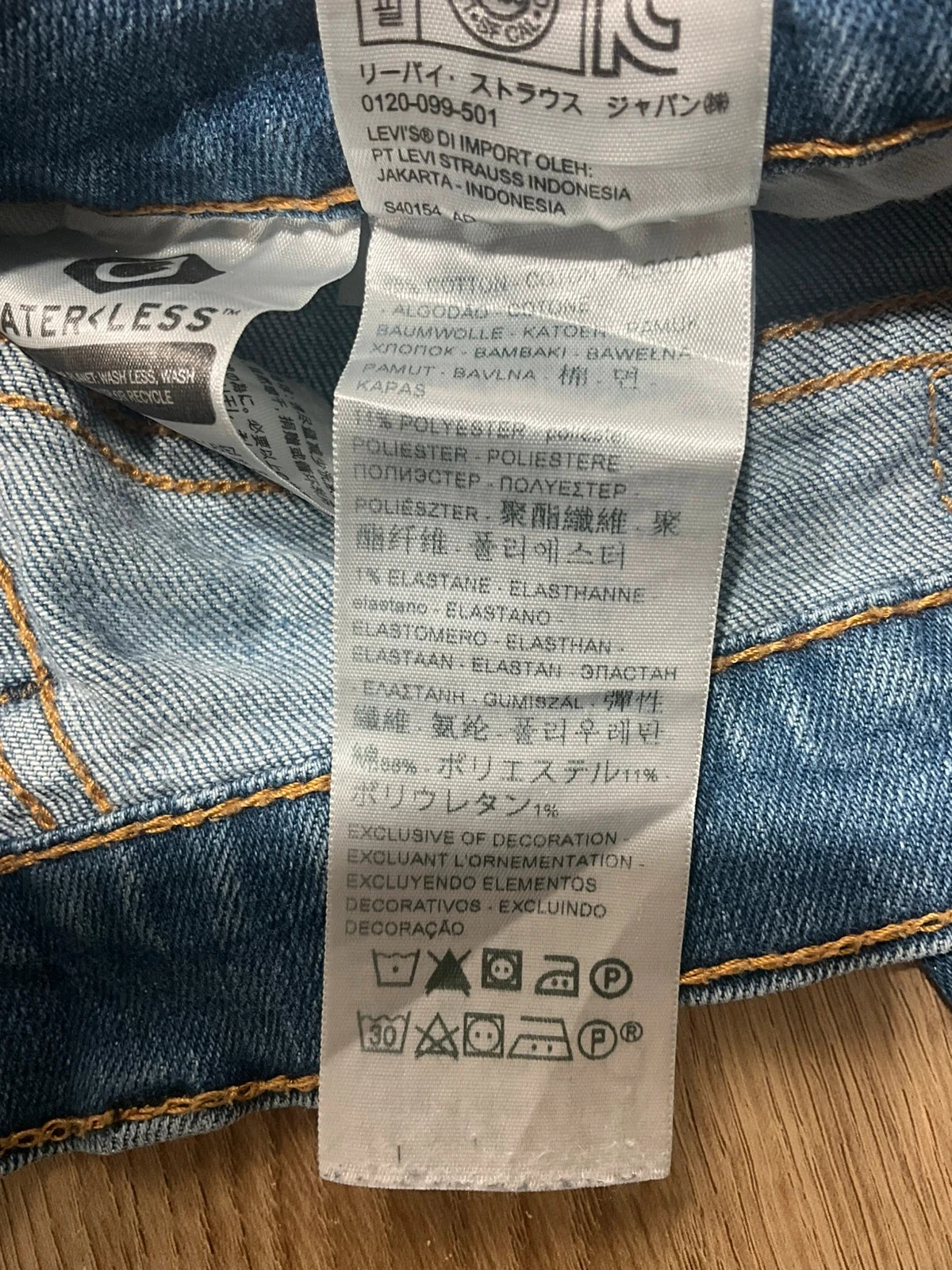 Jean Levi's Straight W34 L34 Vintage Bleu Délavé – photo 11